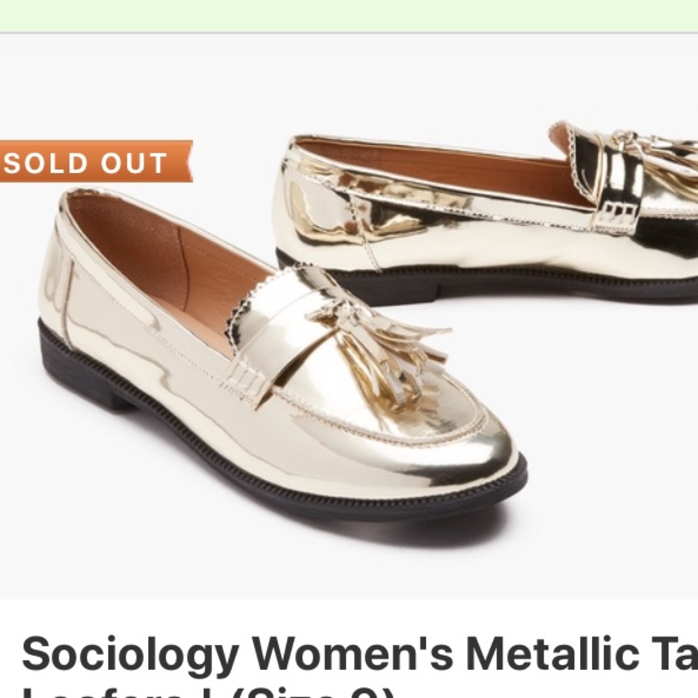 Chrome sociology loafers gold!!!!